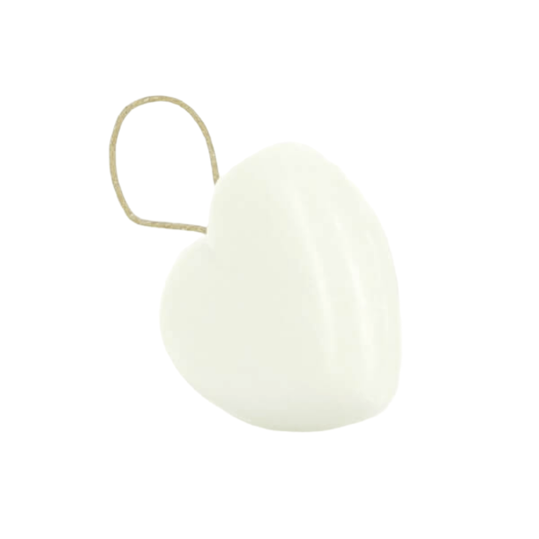 95g Large Heart Soap on a Rope - White